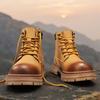 Men's Boots Lace Up Winter New High Top Leisure All-match Men's Casual Boots Non-slip Trend Rubber Men Flat Boots