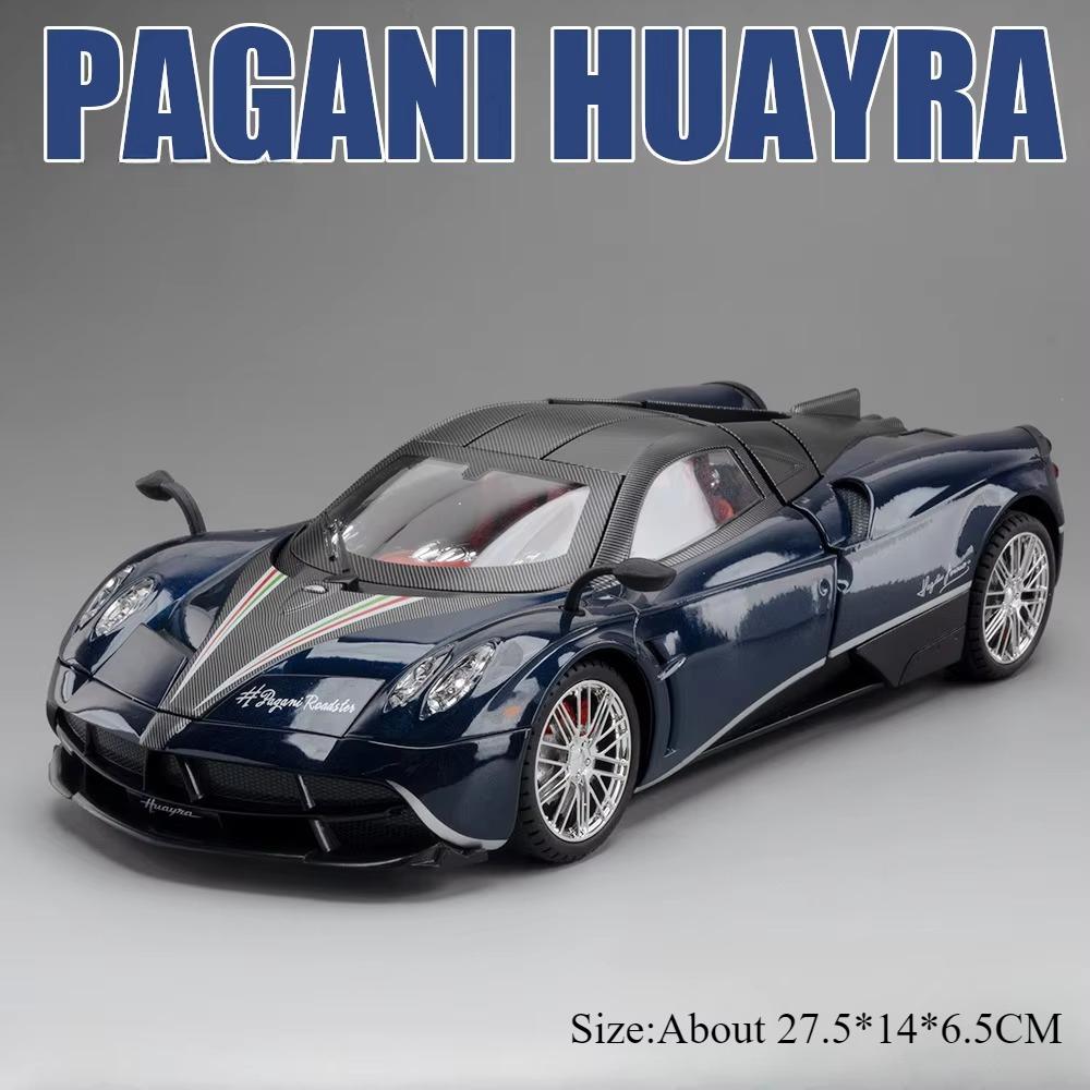 1:18 918 Spyder Martini Pagani Huayra Diecast Alloy Model Toys Car Doors Opened With Sound Light Miniature Vehice Adult Boy Gift