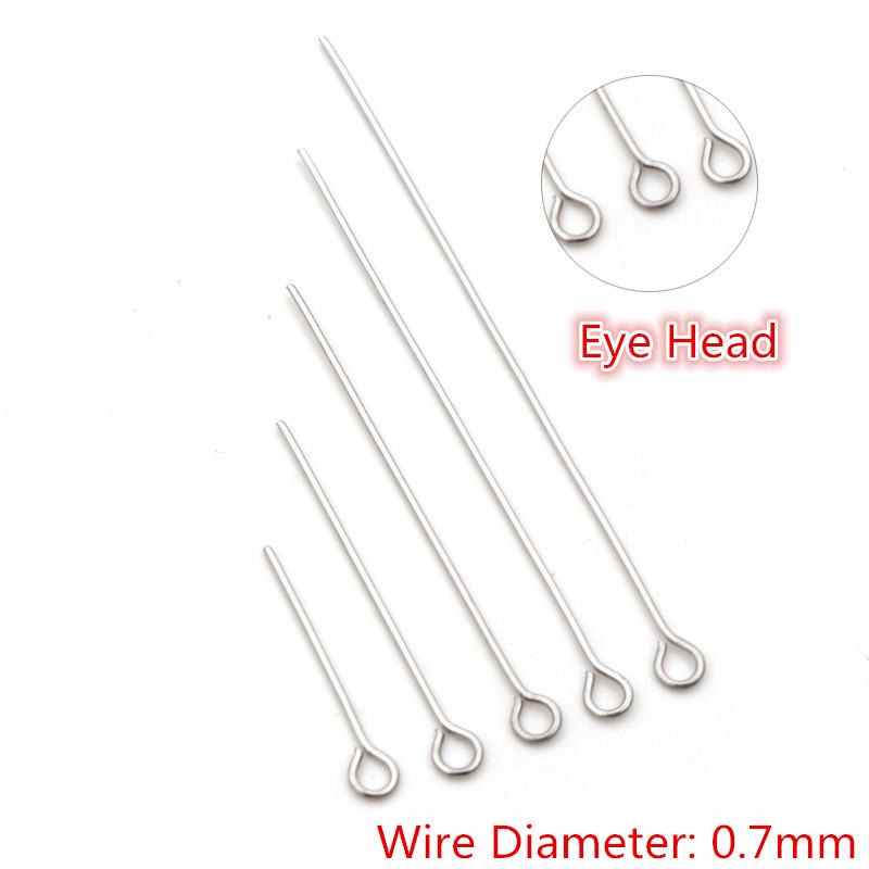 No Fade 100pcs/Lot 20-70 mm 316 Stainless Steel Ball Pins Findings Ball Head Pins For Jewelry Making DIY Supplies Accessories