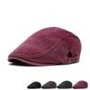Washed Cotton Vintage Newsboy Cap Solid Color Beret Hat Casual Breathable Ivy Cap For Men Women Daily Outdoor Street Wear