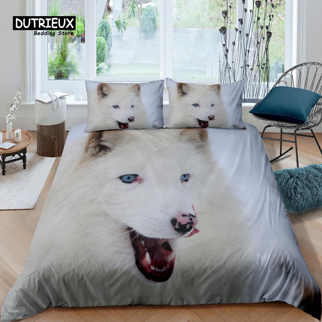 Home Living Luxury 3D Fox Bedding Set Duvet Cover Set Pillowcase Kids Bedding Set Queen and King EU/US/AU/UK Size