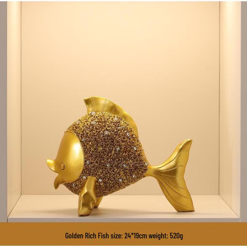 Golden Lucky Fish Ornament