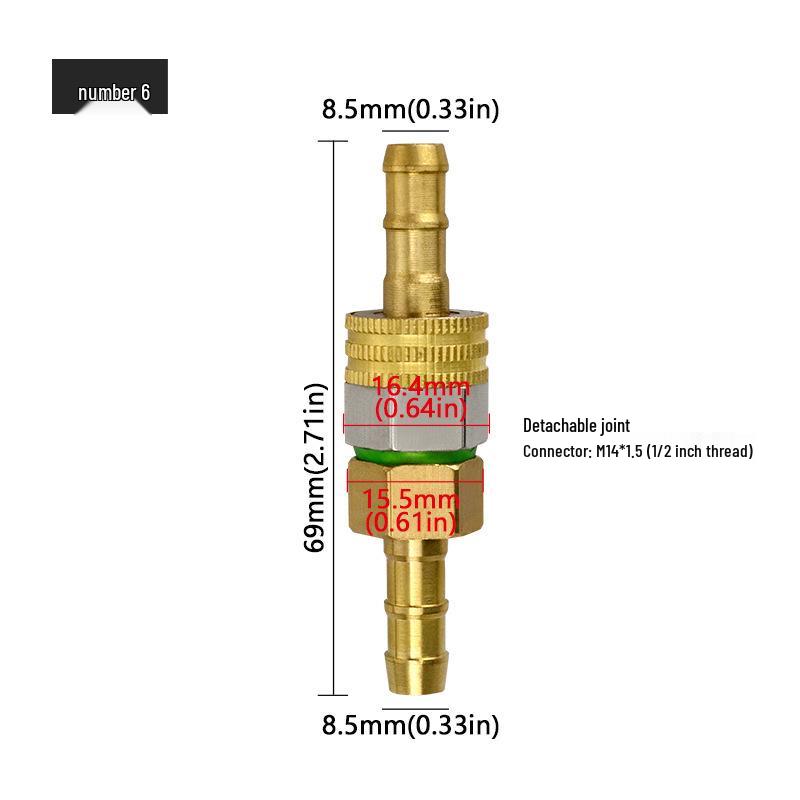 Flexible High-Pressure Brass Joint Connector with M14*1.5 Thread