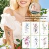 10pcs Women Aesthetic Temporary Tattoos Stickers Flower Waterproof Long Lasting Arm Clavicle Finger Disposable Fake Tattoos