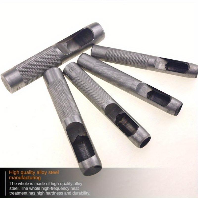 12pcs Faux Leather Hole Punch Set 3-16mm - Durable Steel Cutting Tools for Jeans & Crafts