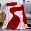 Burgundy Pink Swirl Lightweight Microfiber Soft Christmas Fleece Blanket Warm Cozy Throw for Bed Sofa Office Travel All Season