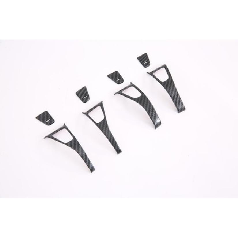 Carbon Fiber Door Lock Switch Frame Cover Trim For 2018- Tesla Model 3  8pcs