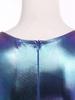 Combinaison-pantalon sans manches irisée métallique pour femme, col rond, fermeture éclair cachée au dos, Leggings Bodysuit Combinaison de Danse