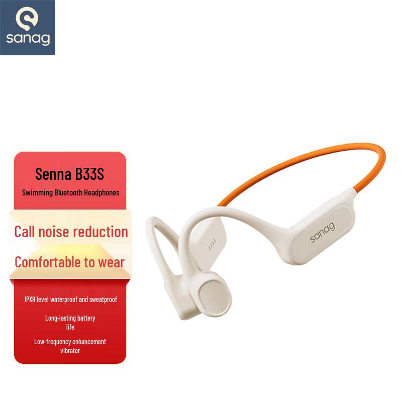 SANAG B33S IPX8 Waterproof Bone Conduction Sports Headset