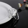 925 Sterling Silver Wedding Jewelry Romantic Flower Ring