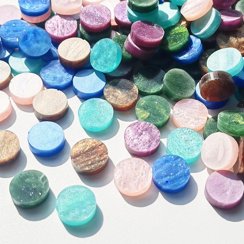 200g Bunte Runde Acryl-Mosaiksteine für DIY-Kunstprojekte