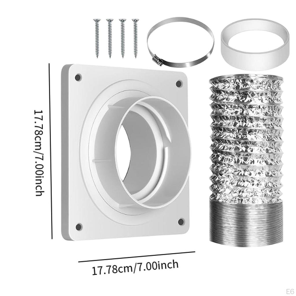 Dryer Vent Hose Connector Kit Premium Fits 4 inch Tubes Professional Adapter No