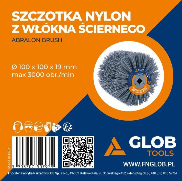 Szczotka Do Postarzania Drewna Glob Tools Z Włókna Ściernego 100X100X19Mm Nylon