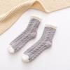 In Autumn and Winter, Women's Coral Wool Socks Are Thickened, Warm, Non Slip,Fried Dough Twists, Middle Tube, High Beauty, Home Floor Socks
