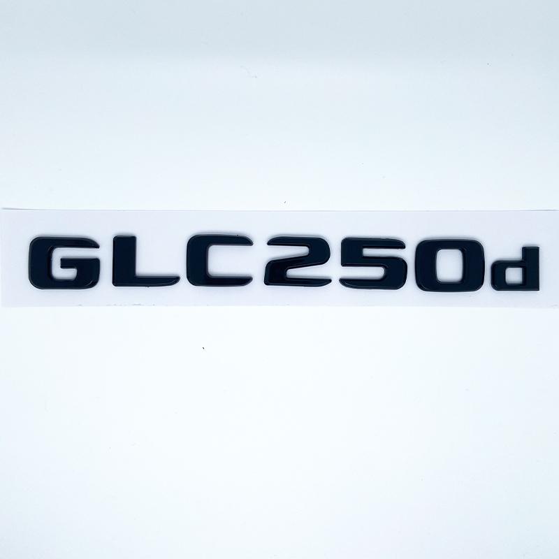 HUUML1 3D ABS Chrome Black Letters GLC260 GLC300 GLC350 GLC220d GLC350e 4Matic Emblem for Benz GLC X253 Car Trunk Logo Sticker