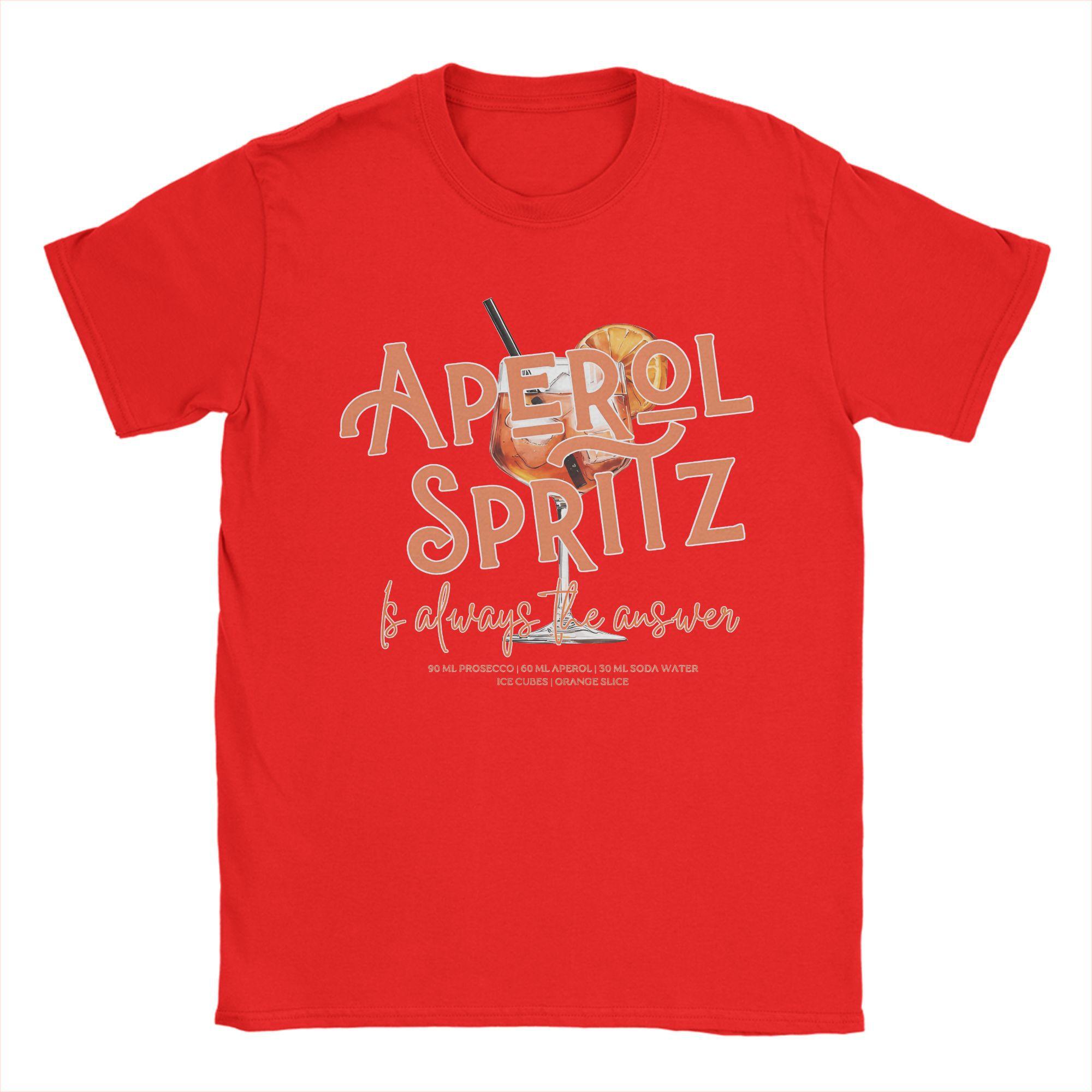 

Aperol Spritz Men T Shirts Novelty Tees Short Sleeve O Neck T-Shirt Pure Cotton Summer Clothes S