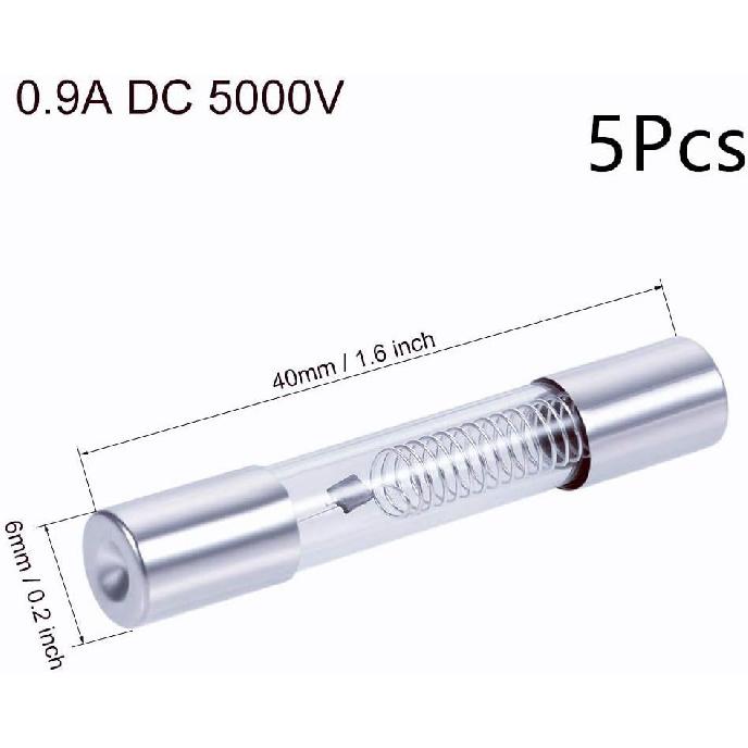 5KV 0.9A Microwave Oven Protection High Voltage Fuse Tube 6x40mm 5pcs