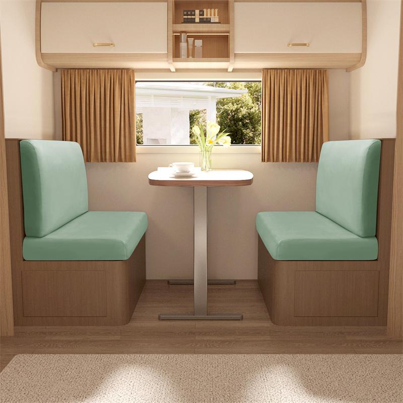 2 Stück/Set Weiche Samt Wohnmobil Essecke Kissenbezüge Stretch Couchbezug Sofa Sitzbezüge Bank Rückenlehnenbezug Wohnmobil Camper Auto Dekor