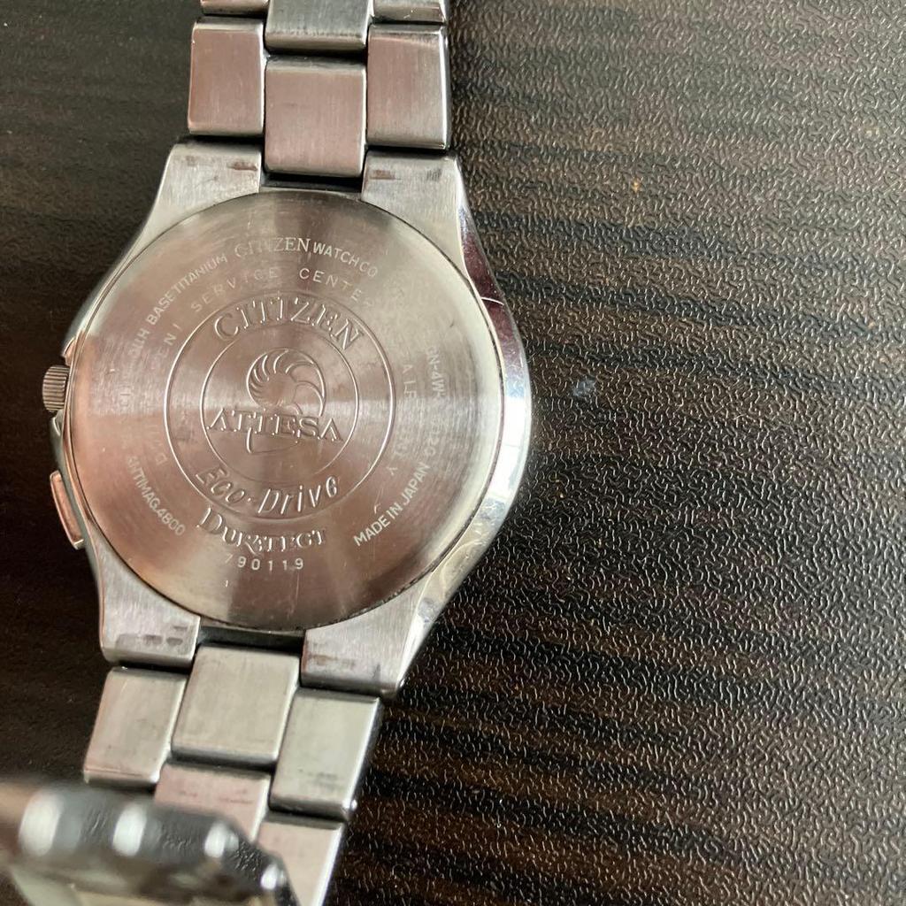 Used CITIZEN Attesa ATD53-2841 Radio-controlled Solar Titanium with Box and Links