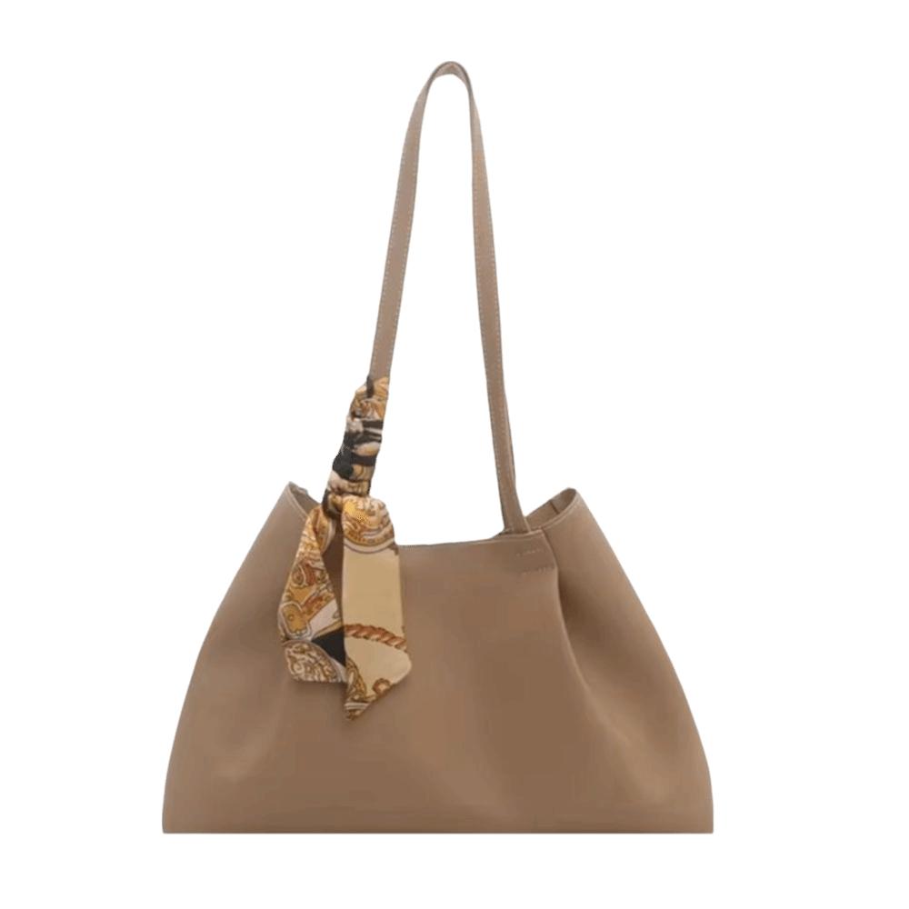 Soft Large Capacity Tote Bag Waterproof Underarm Bag Retro PU Shoulder Bag  Daily