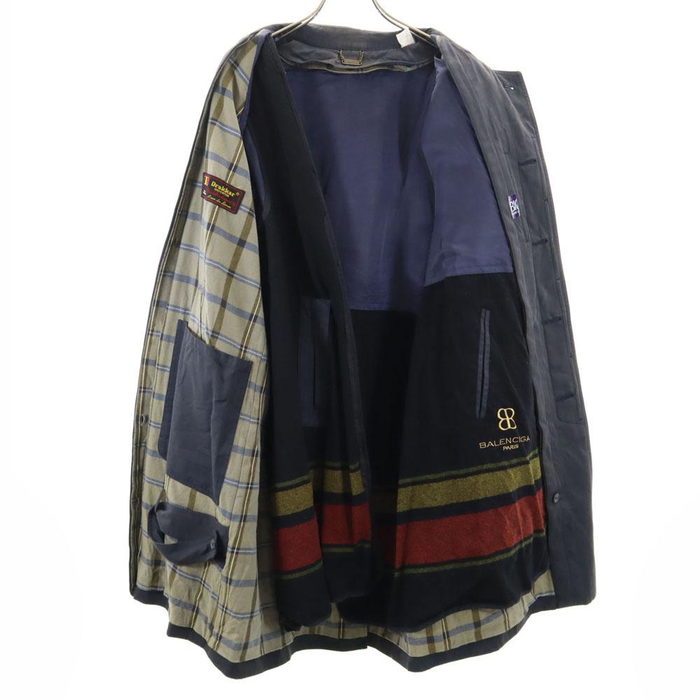 BALENCIAGA 80s 90s Old Japanese Standard Stainless collar coat With liner Men's Used