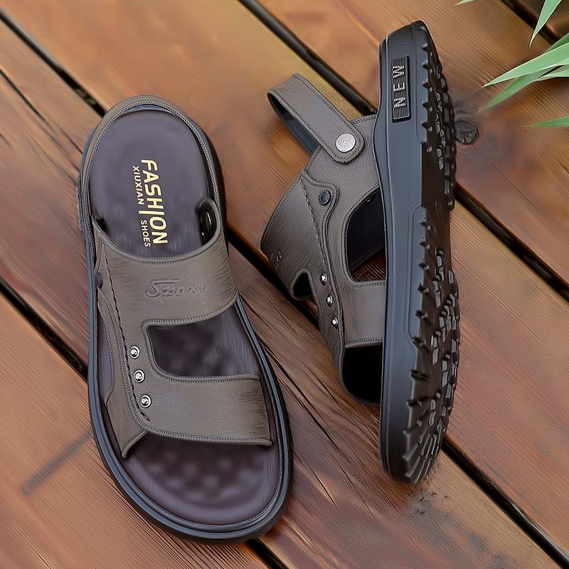 Fashion Summer New Men Sandals Men Flat Heel Lightweight Comfortable Beach Shoes Men Elegant Business Travel Sandals Sizes 37-47