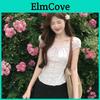 Summer Pink Shirt For Women With Puff Sleeves And Square Neck In Polyester Fabric Perfect For Casual Wear