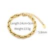 Titanium Steel Personality Exaggerated Double Buckle Chain Bracelet Niche Design Sense 18K Gold Jewelry Does Not Fade