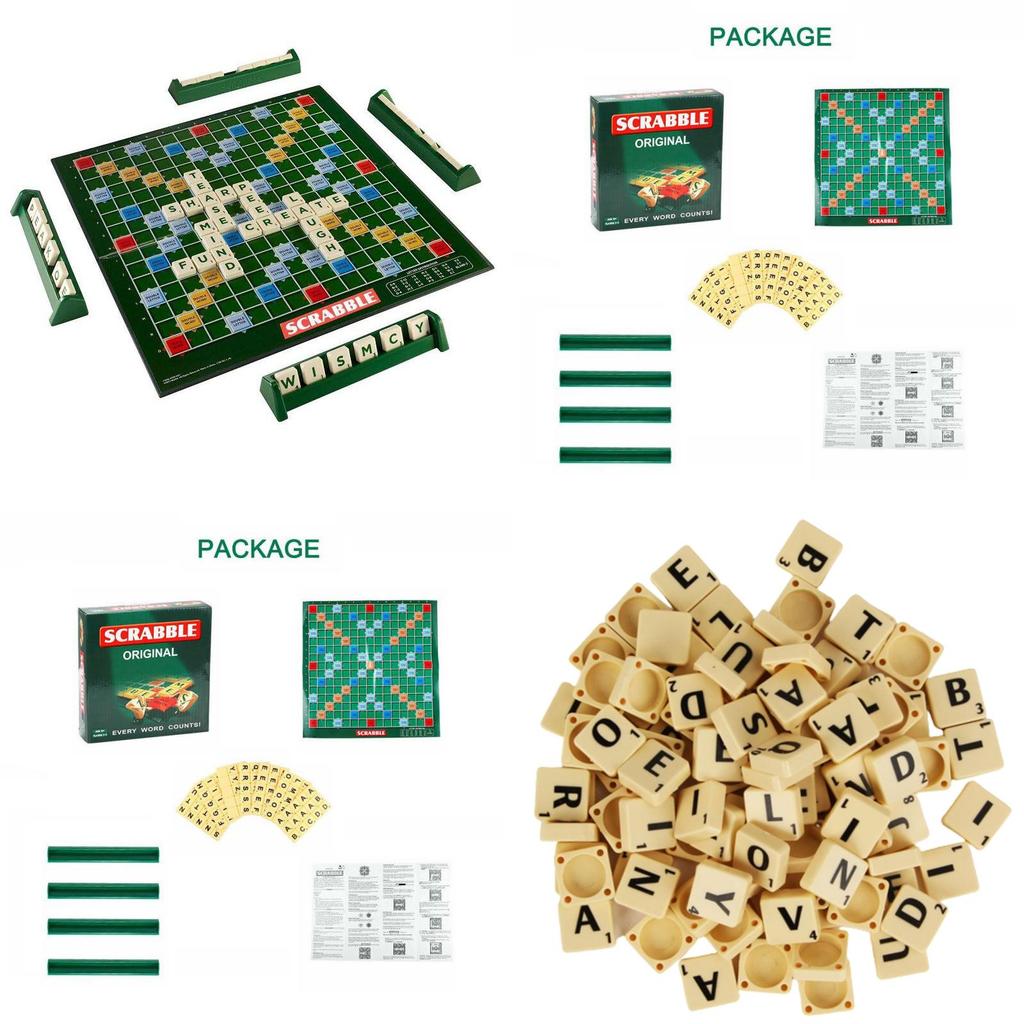 Classic Scrabble Board Game Educational Toy For Kids And Adults