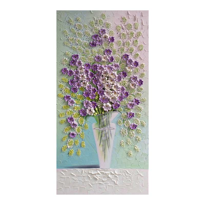 

Абстрактная картина на холсте с цветами, стереоскопические цветы, настенные художественные постеры и принты, квадро, настенная художественная картина, украшение для дома, без рамки 30x60cm белый