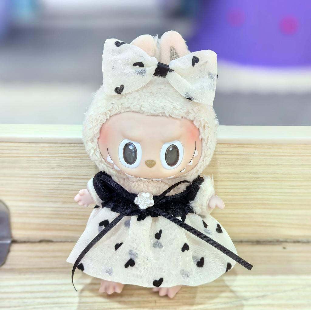 17CM Pendant Doll Baby Clothes First, Second and Third Generation Blind Box Dress Set Accessories