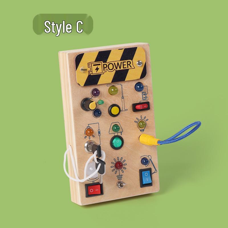 

Светодиодный переключатель-симулятор Монтессори розетка разблокировка развивающая доска обучающая игрушка для 3-летних