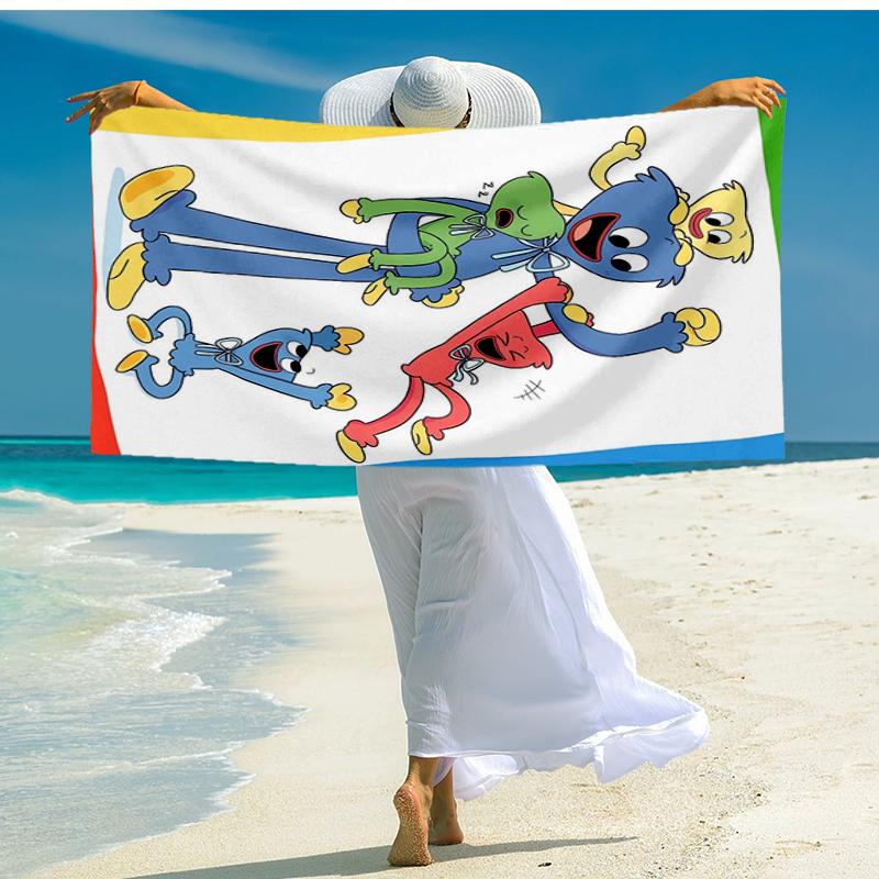 Ultra-Soft Beach Towel with Poppy Playtime Theme,Ideal for Pool - Camping, Diving - Perfect Travel Essential, Vibrant Beach Towel.