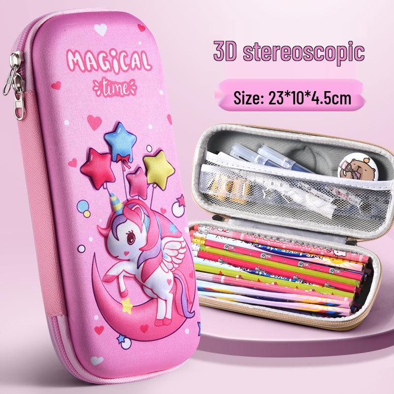 Large 3D Cartoon Pencil Case for Primary School Students