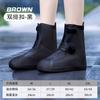 White Shoe Rain Cover Waterproof Overshoes Men Women High Top Reusable Boot Shoe Cover Button Up Water Shoes Protector Galoshes