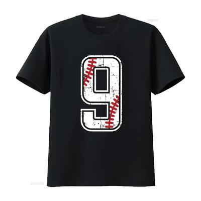 Baseball Numbers T Shirt for Woman or Man Number Mom Personalized Boy Vintage Washed Versatile Casual Homme Comfortable