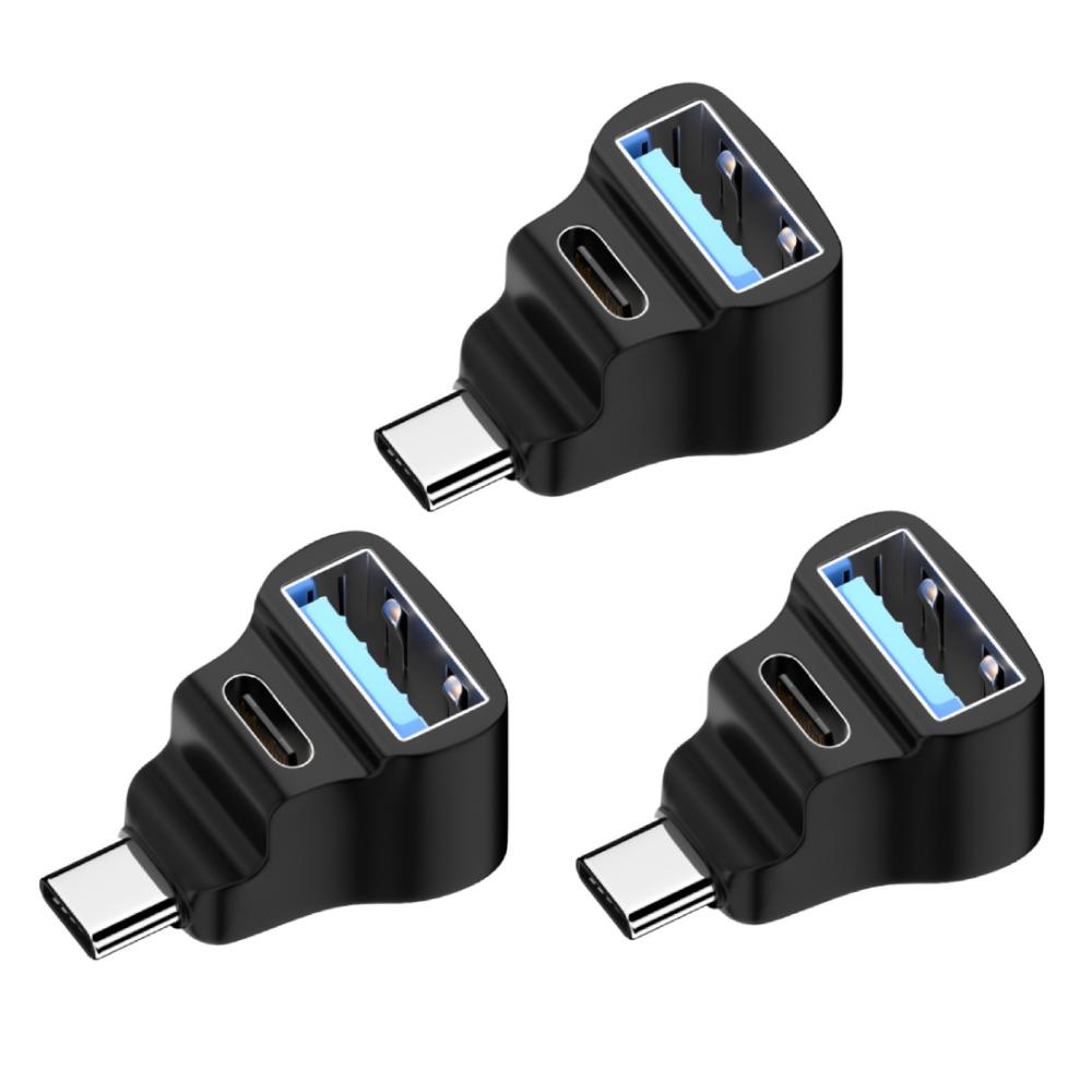 1-5Pcs 1 To 2 USB-C Male To USB-C USB-A Female Adapter 100W USB-C Adapter Converter 20Gbps 180 Degree for STEAM DECK/Switch