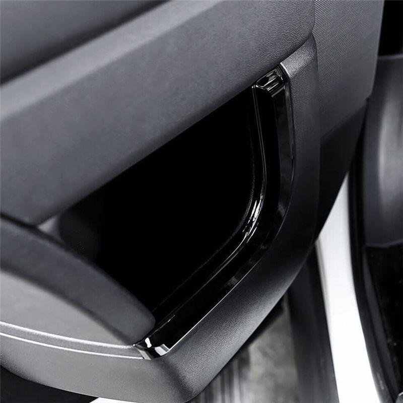 Authentic 4Pcs Glossy Black ABS Car Inner Door Decoration Strip Trim For Land Rover Range Rover Sport 2014-