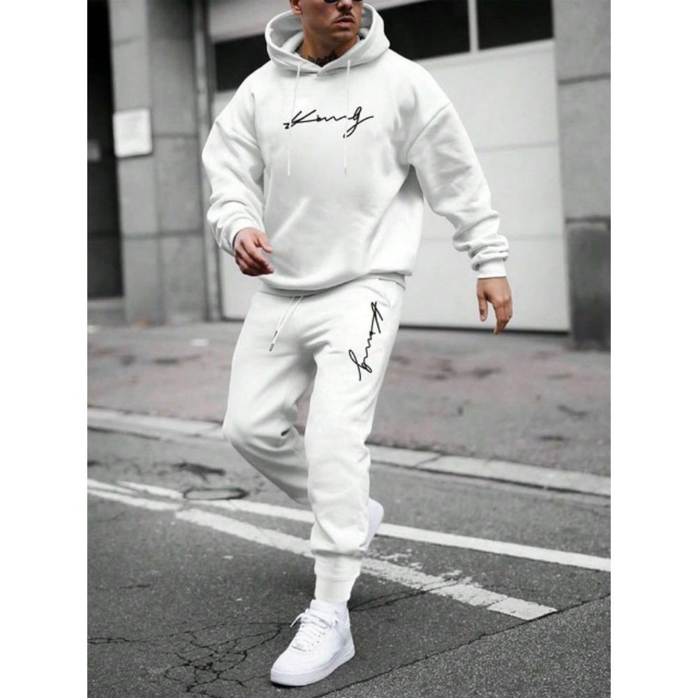 2024 Herbst und Winter Herren Zweiteilige Sportbekleidung mit Kapuze Casual Pullover Modisches Casual Sportswear Set