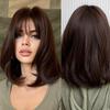 Short Cosplay Wig with Bangs Synthetic Straight Wigs for Women Wig Hair Natural Stylish Suitable for Costume Wigs