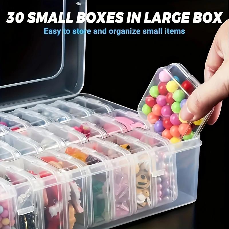 Transparent Bean Storage Box Set, Independent Small Box That Can Be Split, Suitable for Carrying and Creating On The Go