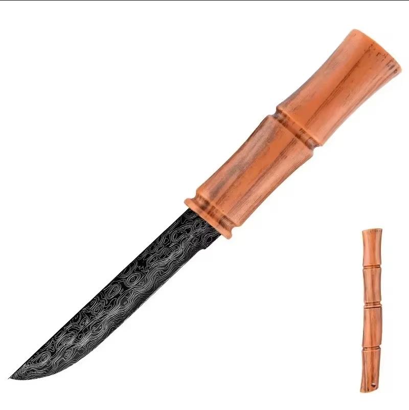 Utility fruit knife pocket Portable outdoor camping Hand kitchen knife Stainless steel sheath tactical knife