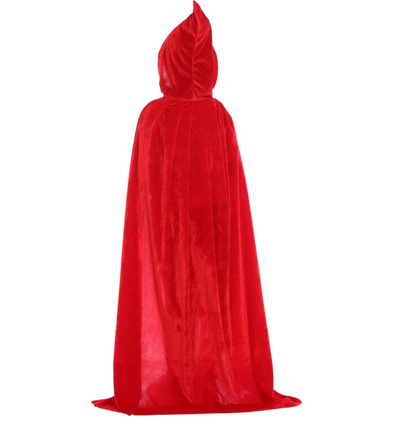 Pelerină de Halloween din catifea pentru copii și adulți - Pelerină costum cosplay de vrăjitoare sau secerător