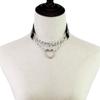 Day Collar Heart Pendant Choker Silver Chain Necklace Collars & Leashes