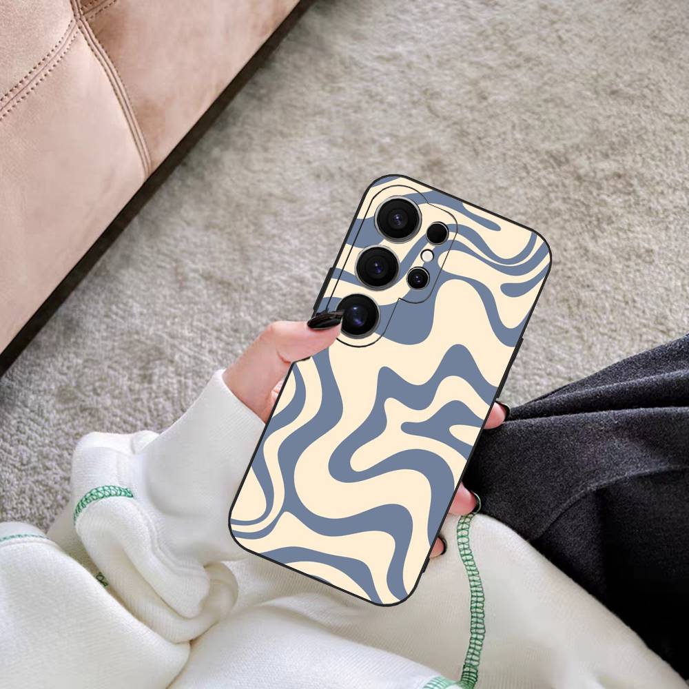Liquid Swirl Abstract Art Phone Case For Samsung S 24 Fe 25 Ultra Plus 20 Lite 21 30 22 23 24 22 Ultra 5G Fundas