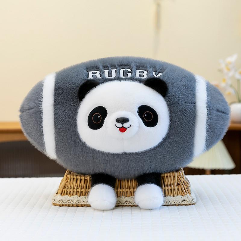 Rugby Panda And Capybara Plush Doll Cartoon Gift Kids Play Bed Soothing Pillow