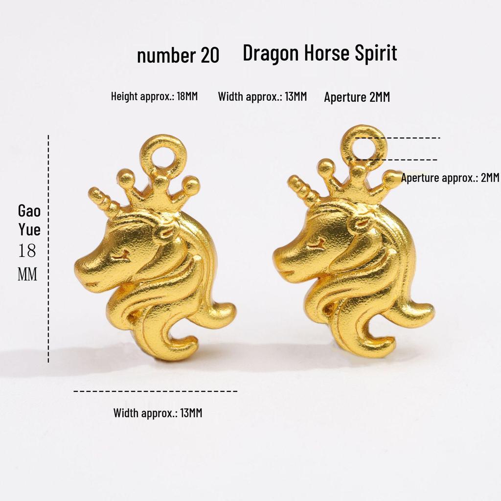 Year of the Horse High Color Retention Alloy Jewelry Accessories: Lucky Beaded Pendant Hand Rope Bracelet
