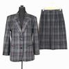 Sanyo Shokai Vintages Skirt Suit Blazer Women's 9AR Purple Check Pattern Set Up(USED)