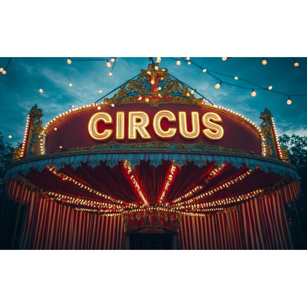 Circus Carnival Party Background Fabric Carnival Theme Party Decoration Kids Boys Girls Birthday Party Home Photography Backdrop