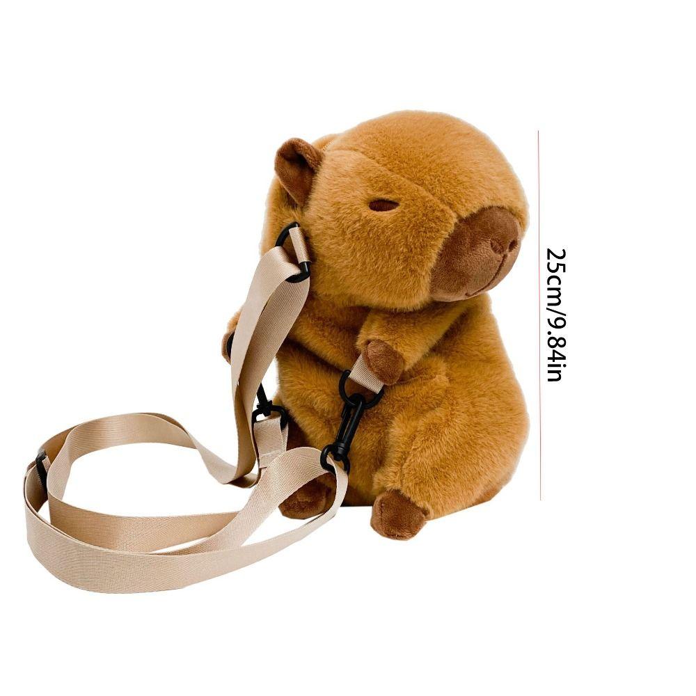 Capybara Cartoon Batoh Cartoon Students School Bag Plyšová crossbody kabelka Capybara Travel